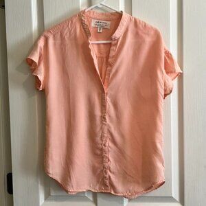 Anthropologie Cloth and Stone Button-Down Top Pink Peach (Size XS)